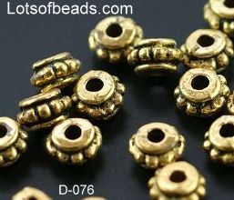 Bali style gold pewter spacers